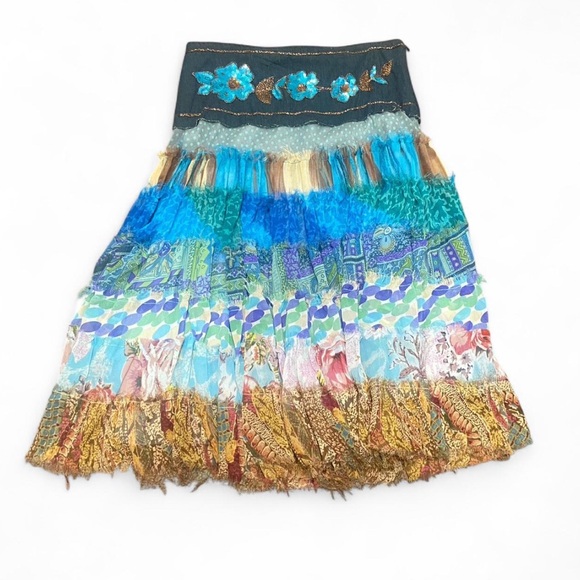 Twenty One Dresses & Skirts - Twenty One Multicolor Patchwork Midi Skirt